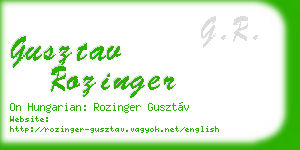 gusztav rozinger business card