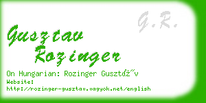 gusztav rozinger business card